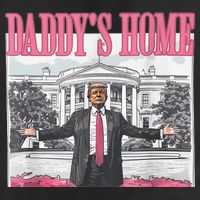 Daddys Home Vote Donald Trump 2024 Election 7 Panel Mesh Trucker Snapback Hat