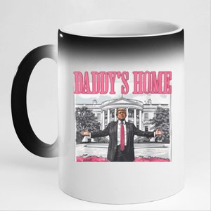 Daddys Home Vote Donald Trump 2024 Election 11oz Black Color Changing Mug