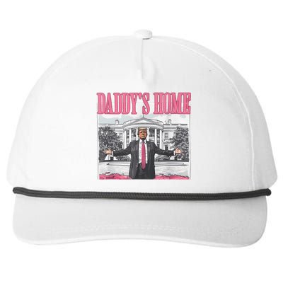 Daddys Home Vote Donald Trump 2024 Election Snapback Five-Panel Rope Hat