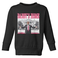 Daddys Home Vote Donald Trump 2024 Election Toddler Sweatshirt