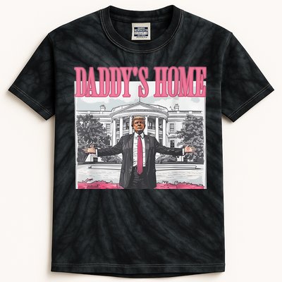 Daddys Home Vote Donald Trump 2024 Election Kids Tie-Dye T-Shirt