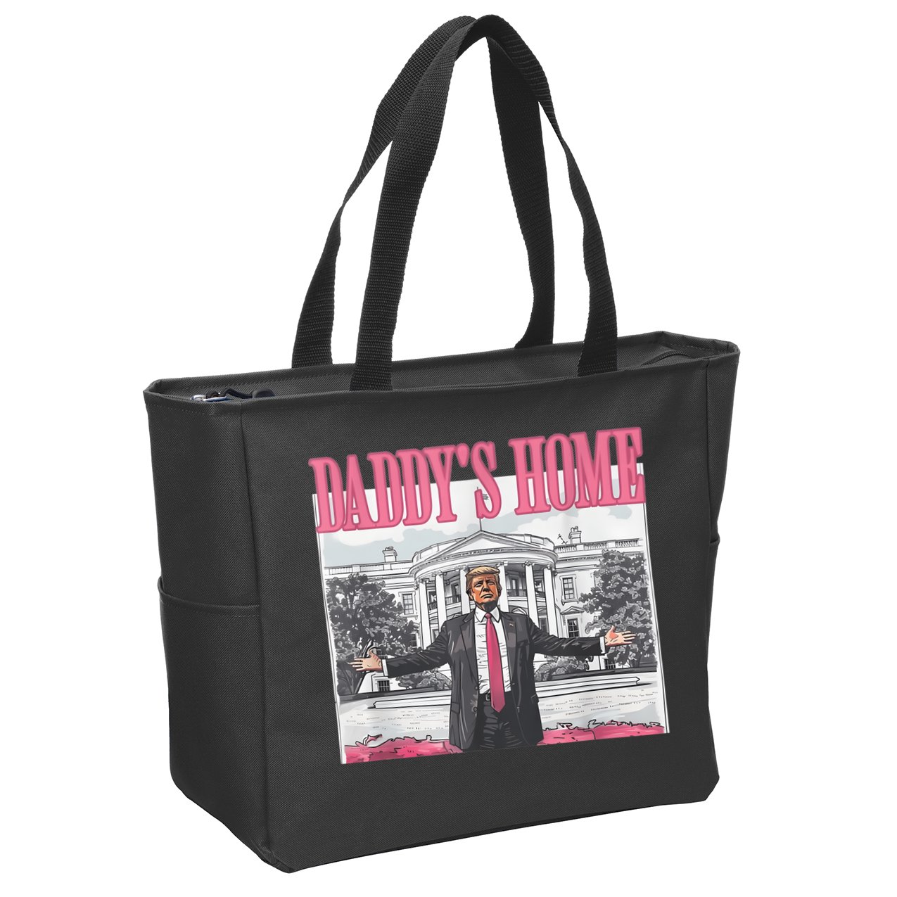 Daddys Home Vote Donald Trump 2024 Election Zip Tote Bag