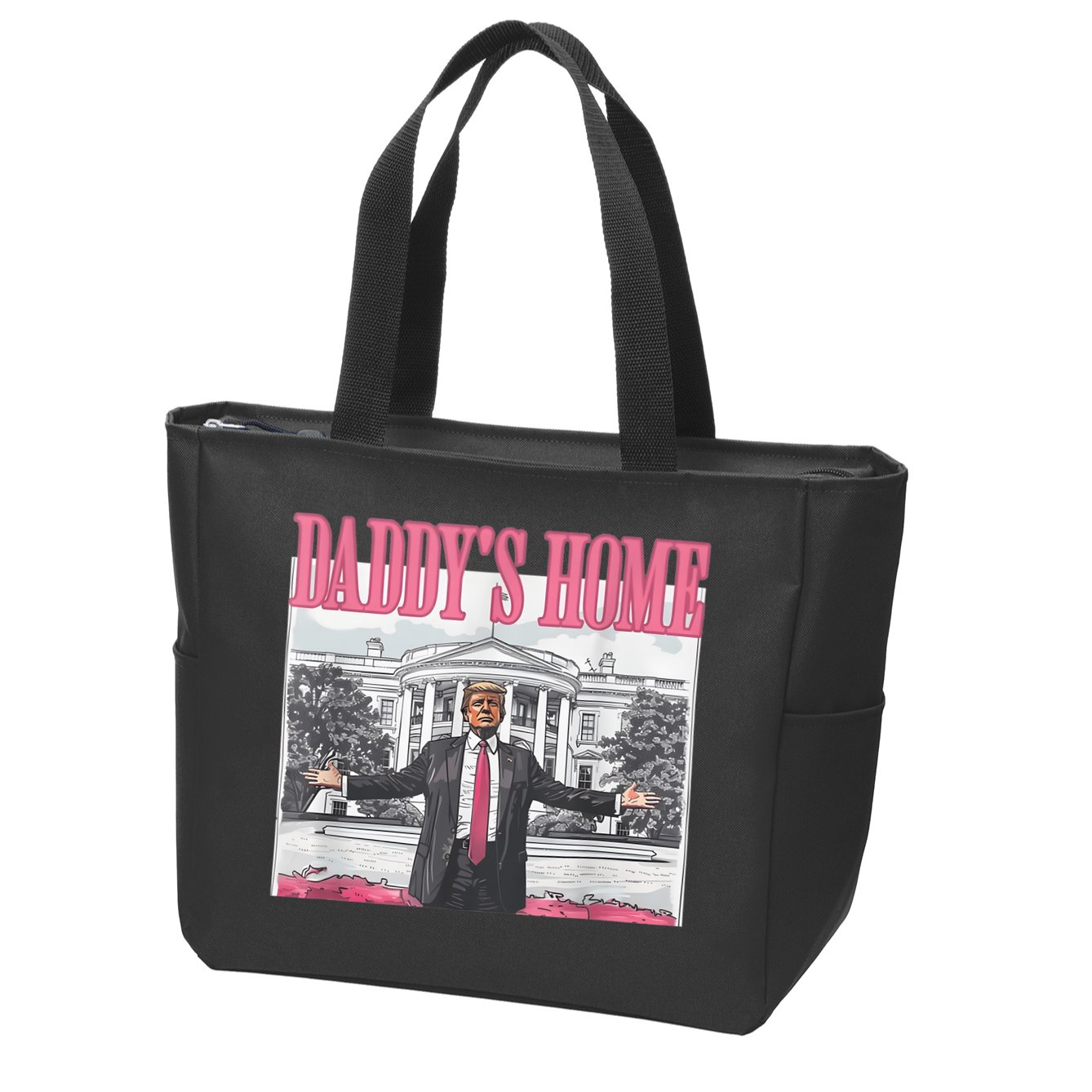 Daddys Home Vote Donald Trump 2024 Election Zip Tote Bag