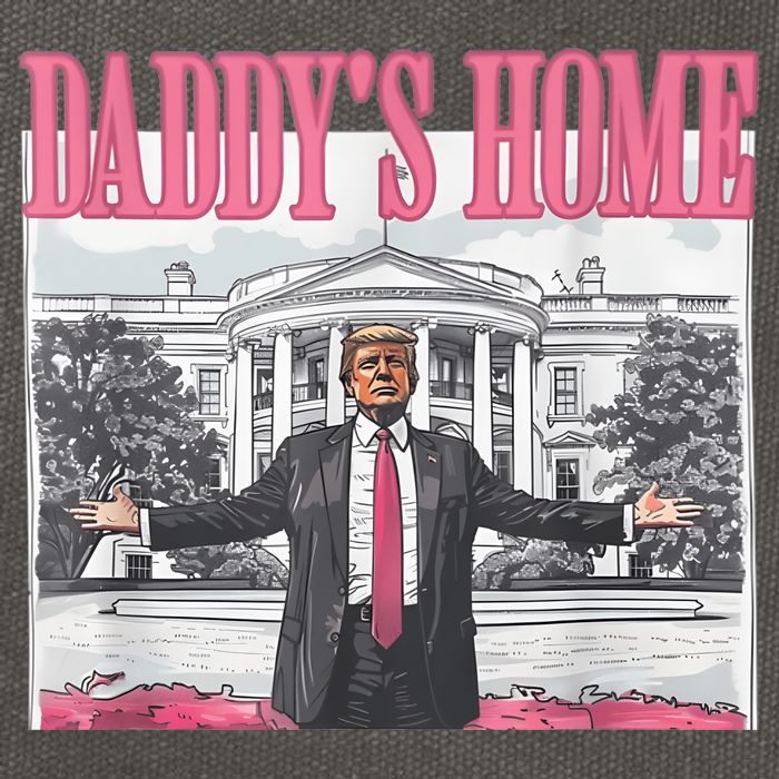 Daddys Home Vote Donald Trump 2024 Election Cotton Canvas Backpack