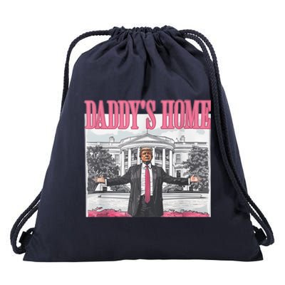 Daddys Home Vote Donald Trump 2024 Election Drawstring Bag