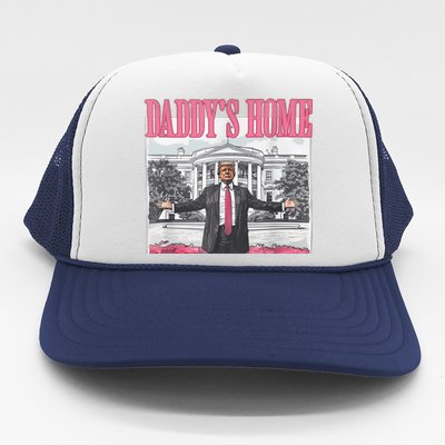 Daddys Home Vote Donald Trump 2024 Election Trucker Hat