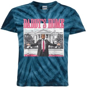 Daddys Home Vote Donald Trump 2024 Election Kids Tie-Dye T-Shirt