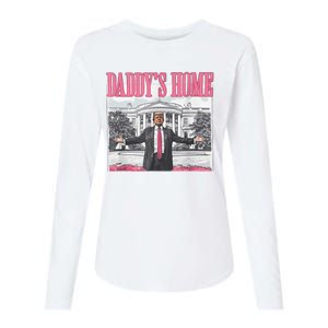 Daddys Home Vote Donald Trump 2024 Election Womens Cotton Relaxed Long Sleeve T-Shirt