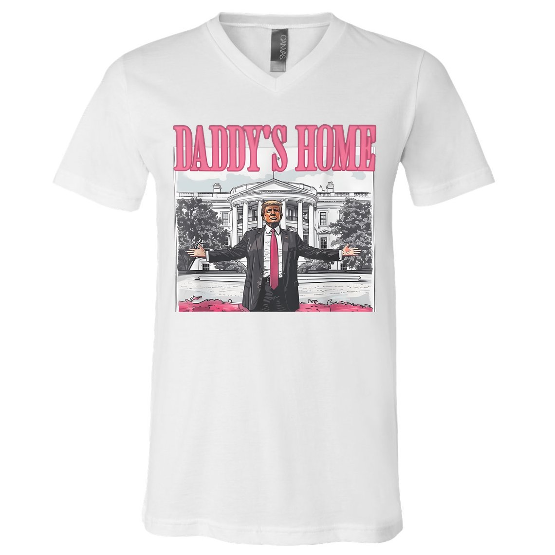 Daddys Home Vote Donald Trump 2024 Election V-Neck T-Shirt