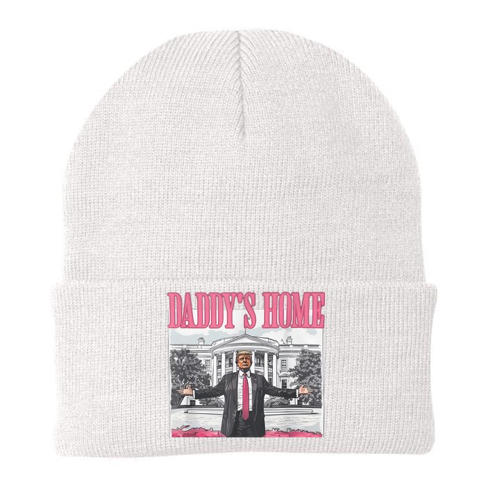 Daddys Home Vote Donald Trump 2024 Election Knit Cap Winter Beanie