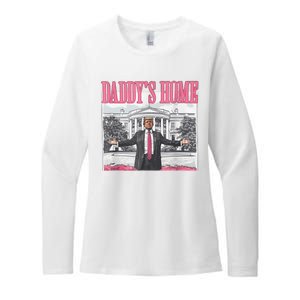 Daddys Home Vote Donald Trump 2024 Election Womens CVC Long Sleeve Shirt