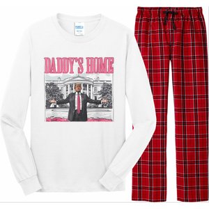 Daddys Home Vote Donald Trump 2024 Election Long Sleeve Pajama Set