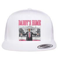 Daddys Home Vote Donald Trump 2024 Election Flat Bill Trucker Hat