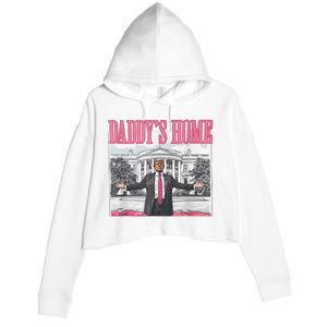 Daddys Home Vote Donald Trump 2024 Election Crop Fleece Hoodie