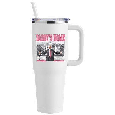 Daddys Home Vote Donald Trump 2024 Election 40oz Vacuum Insulated Stainless Steel Travel Tumbler