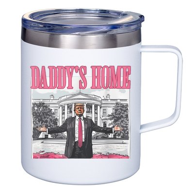 Daddys Home Vote Donald Trump 2024 Election 12oz Stainless Steel Coffee Mug