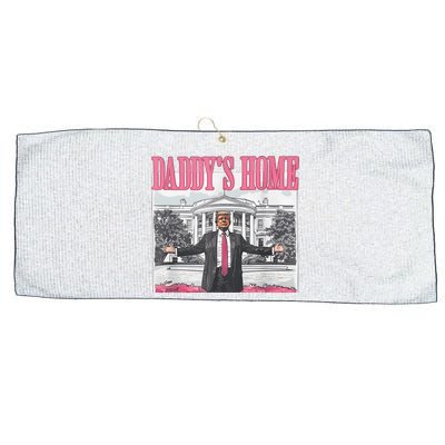 Daddys Home Vote Donald Trump 2024 Election Large Microfiber Waffle Golf Towel