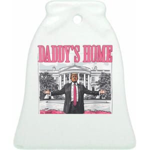 Daddys Home Vote Donald Trump 2024 Election Ceramic Bell Ornament