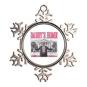 Daddys Home Vote Donald Trump 2024 Election Metallic Star Ornament