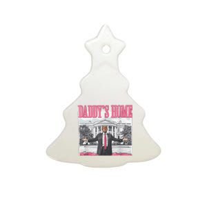 Daddys Home Vote Donald Trump 2024 Election Ceramic Tree Ornament