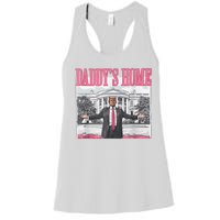 Daddys Home Vote Donald Trump 2024 Election Women's Racerback Tank