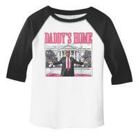 Daddys Home Vote Donald Trump 2024 Election Toddler Fine Jersey T-Shirt