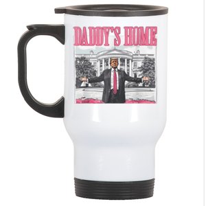 Daddys Home Vote Donald Trump 2024 Election Stainless Steel Travel Mug