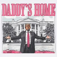 Daddys Home Vote Donald Trump 2024 Election Women's Knotted Racerback Tank