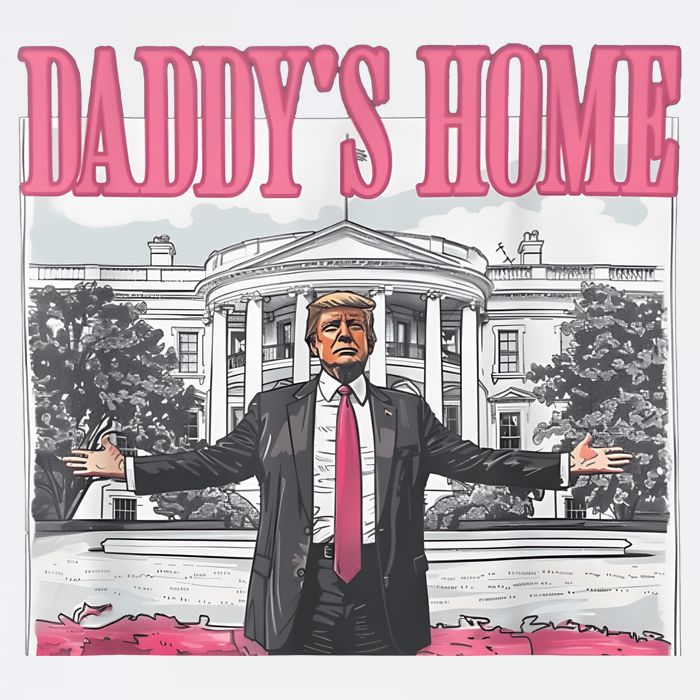 Daddys Home Vote Donald Trump 2024 Election Women's Knotted Racerback Tank