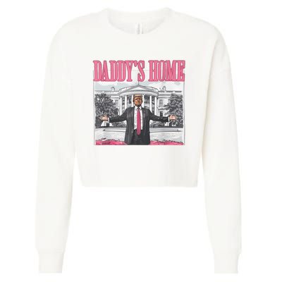 Daddys Home Vote Donald Trump 2024 Election Cropped Pullover Crew