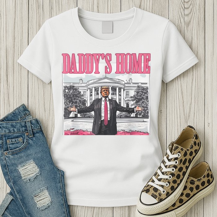 Daddys Home Vote Donald Trump 2024 Election Womens T-Shirt