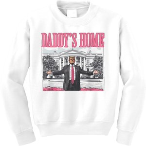 Daddys Home Vote Donald Trump 2024 Election Kids Sweatshirt