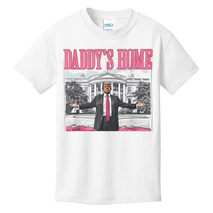 Daddys Home Vote Donald Trump 2024 Election Kids T-Shirt