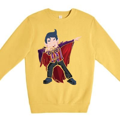 Dabbing Halloween Vampire Halloween Trick Or Treat Gift Premium Crewneck Sweatshirt