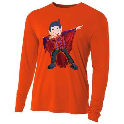 Dabbing Halloween Vampire Halloween Trick Or Treat Gift Cooling Performance Long Sleeve Crew