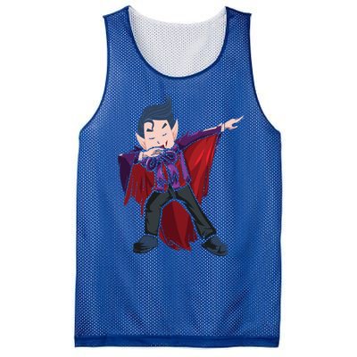 Dabbing Halloween Vampire Halloween Trick Or Treat Gift Mesh Reversible Basketball Jersey Tank