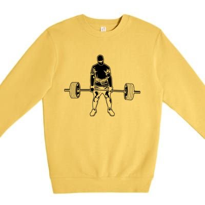 Deadlifter Heavyweight Weightlifter Powerlifter Deadlifting Meaningful Gift Premium Crewneck Sweatshirt