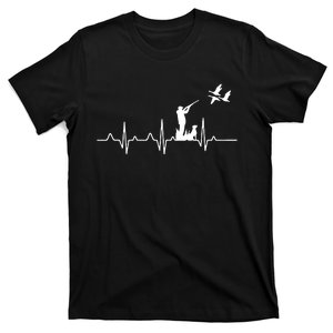 Duck Hunting Waterfowl Hunter Heartbeat T-Shirt