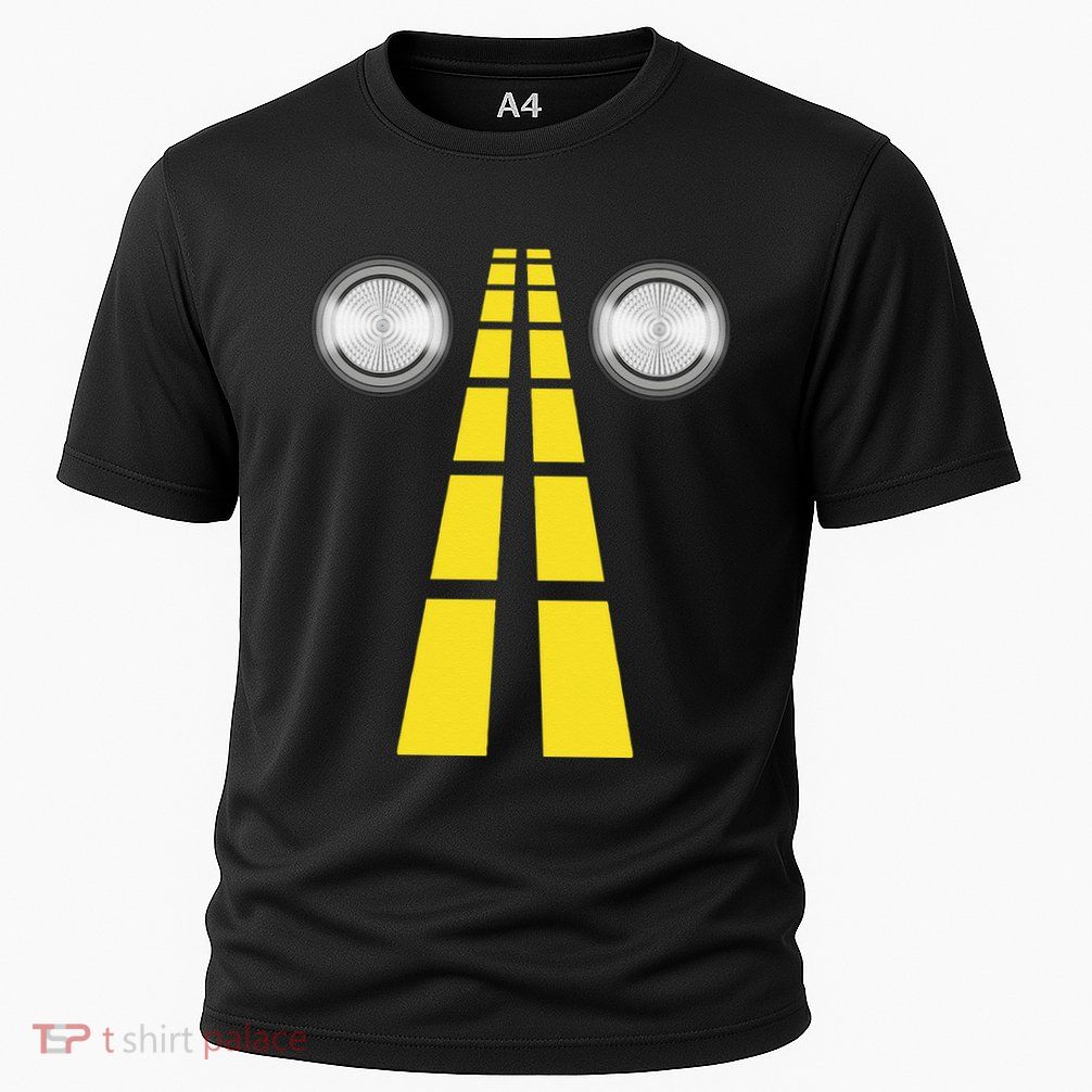 Deer Headlights With Road Markings Couples Costume Halloween Cute Performance Shirt
