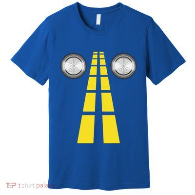 Deer Headlights With Road Markings Couples Costume Halloween Cute Premium T-Shirt