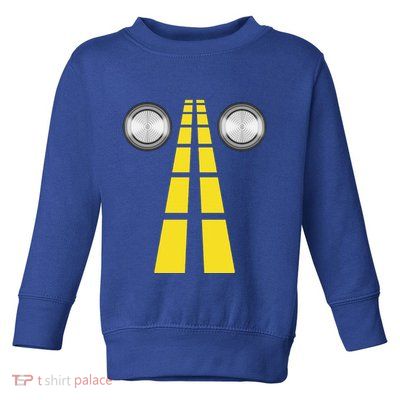Deer Headlights With Road Markings Couples Costume Halloween Cute Toddler Sweatshirt