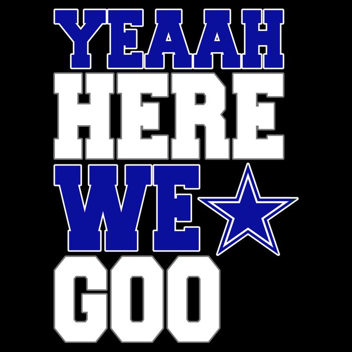 Dallas Here We Go Football Cooling Performance Crew T-Shirt
