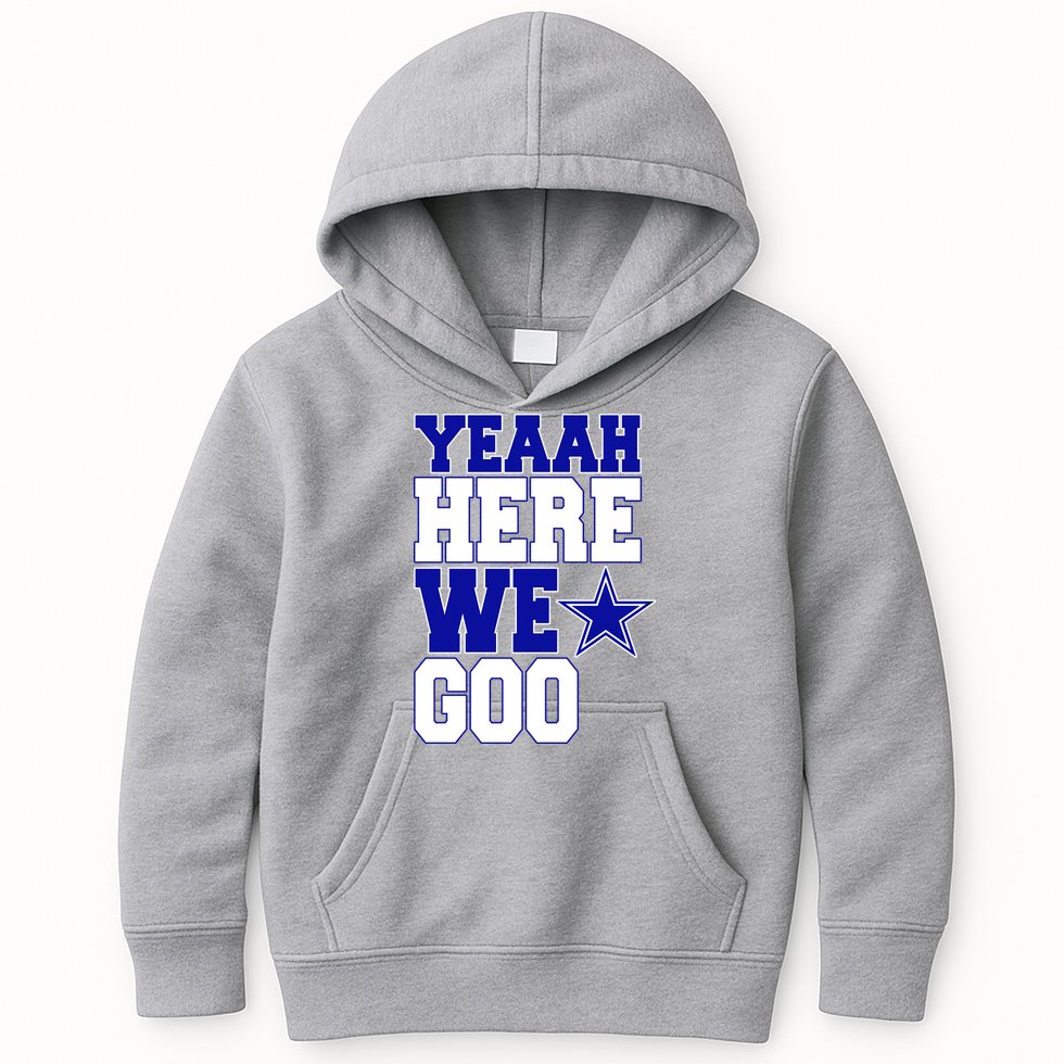 Dallas Here We Go Football Kids Hoodie