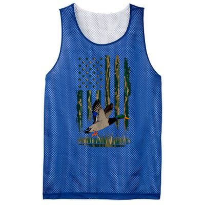 Duck Hunting Waterfowl Hunters Camo Flag Mesh Reversible Basketball Jersey Tank