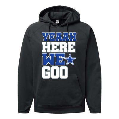 Dallas Here We Go Performance Fleece Hoodie