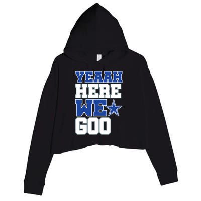 Dallas Here We Go Crop Fleece Hoodie