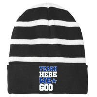 Dallas Here We Go Striped Beanie with Solid Band