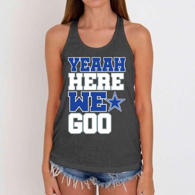 Dallas Here We Go Women's Knotted Racerback Tank