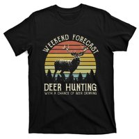 Deer Hunting With A Chance Of Beer Drinking T-Shirt