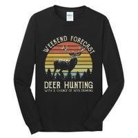 Deer Hunting With A Chance Of Beer Drinking Tall Long Sleeve T-Shirt